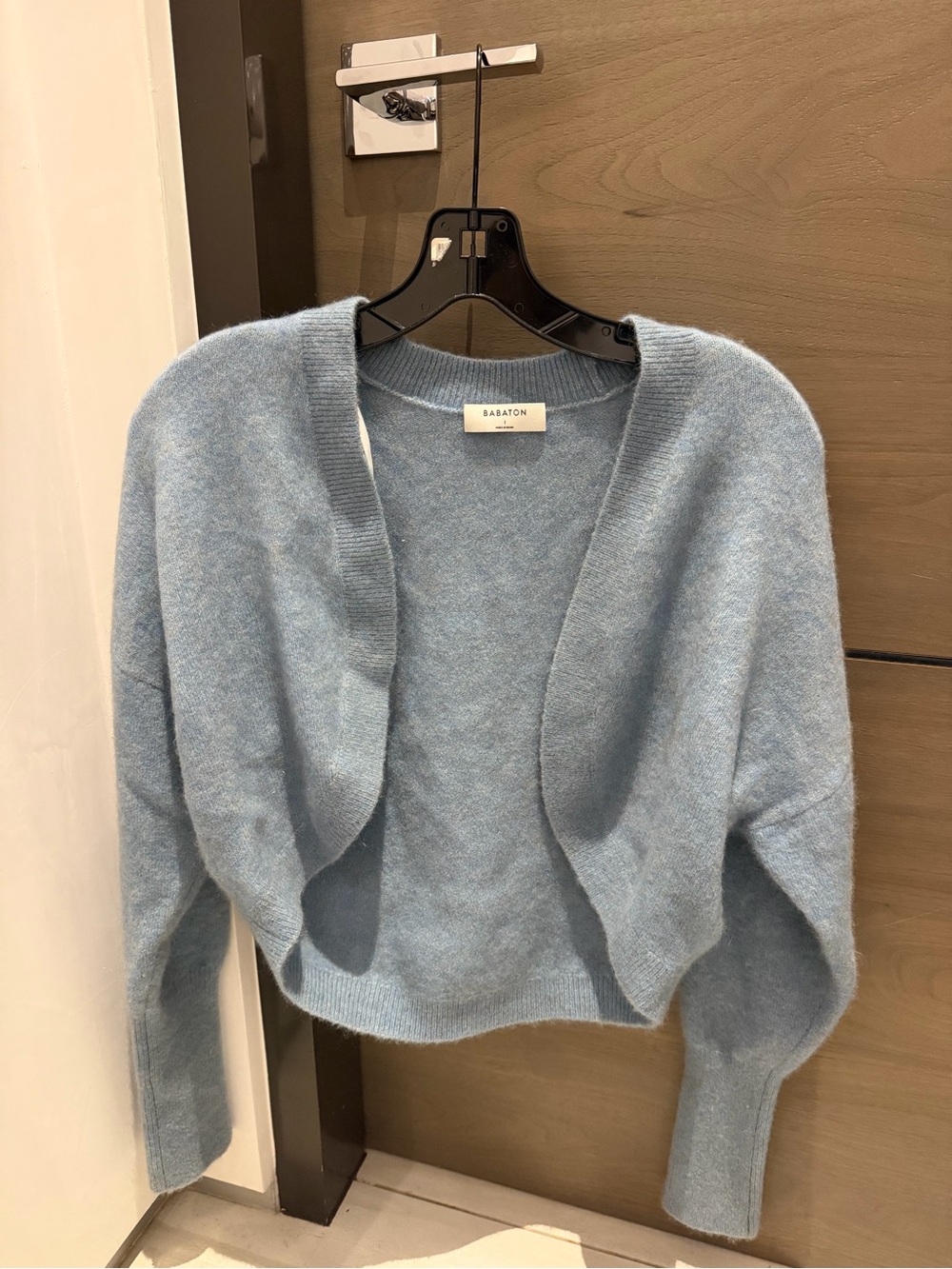 Babaton Cropped Open-Front Shrug Cardigan